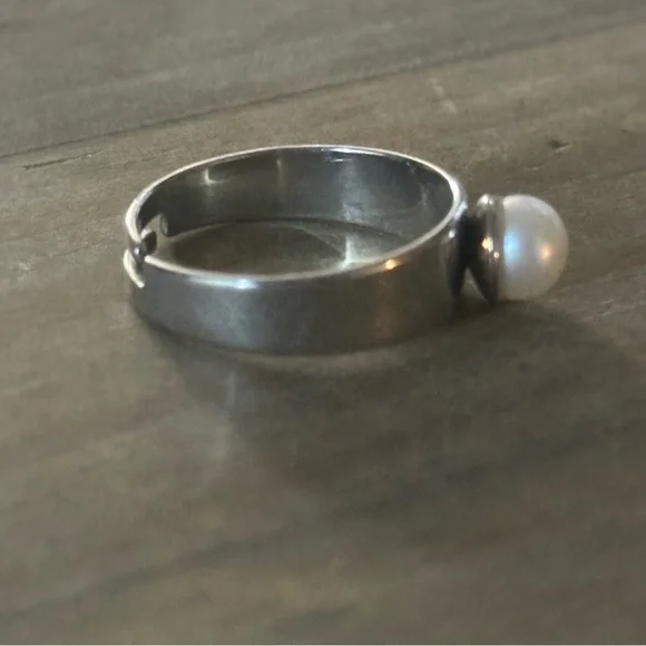 Vintage genuine pearl adjustable ring - Picture 7 of 7